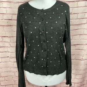 New York & Company Gray and Silver Cardigan - Size XL